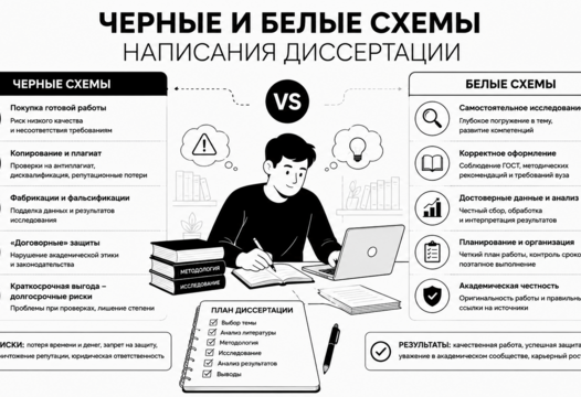 Черные и белые схемы написания диссертации: что работает, а от чего лучше воздержаться