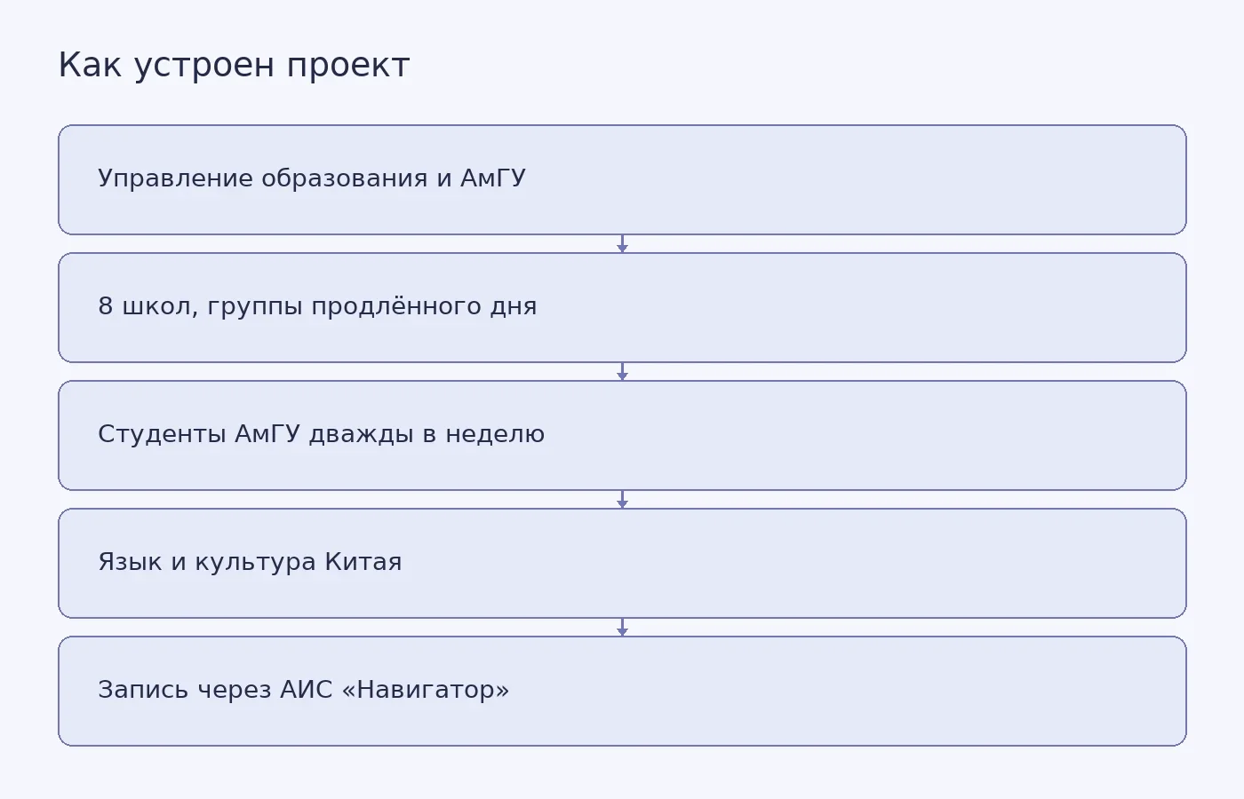 Схема: кто организует и ведёт бесплатные занятия китайским в группах продлённого дня в Благовещенске