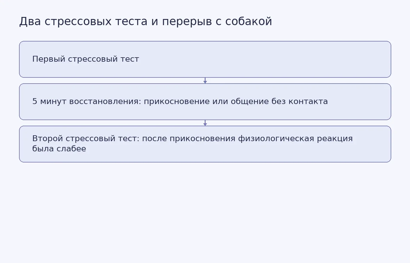 Схема показывает последовательность эксперимента и различие между немедленным восстановлением и реакцией на повторный стрессовый тест.