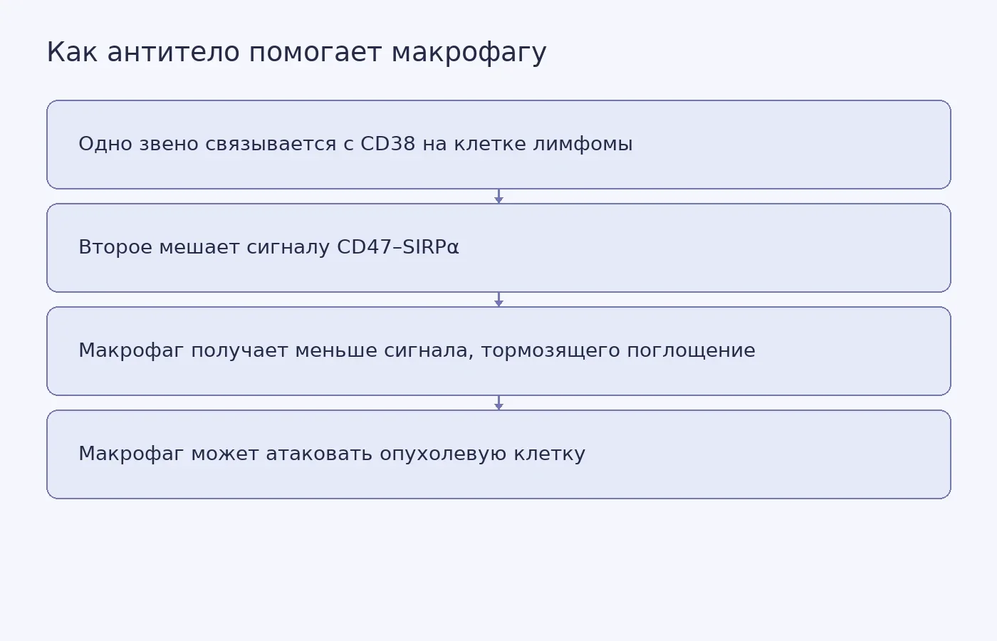 Схема предполагаемого действия WTa2d1xCD38, проверенного на клеточных культурах и в доклинических опытах на мышах