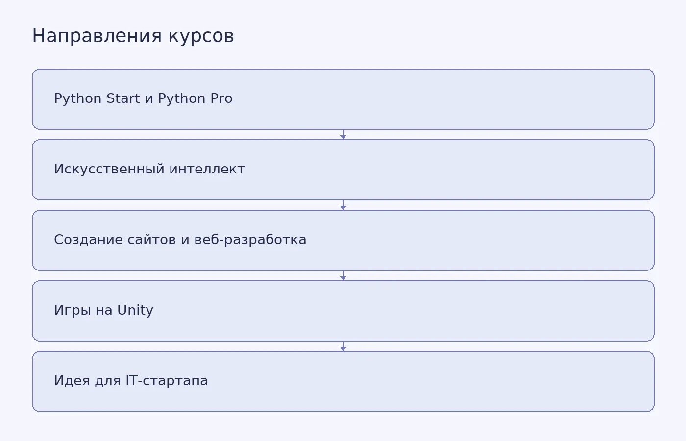 Схема перечисляет ИТ-направления курсов Цифровой академии школьников СПбГУТ и «Алгоритмики»